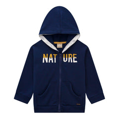 Conjunto Sudadera Letras Nature azul chaqueta