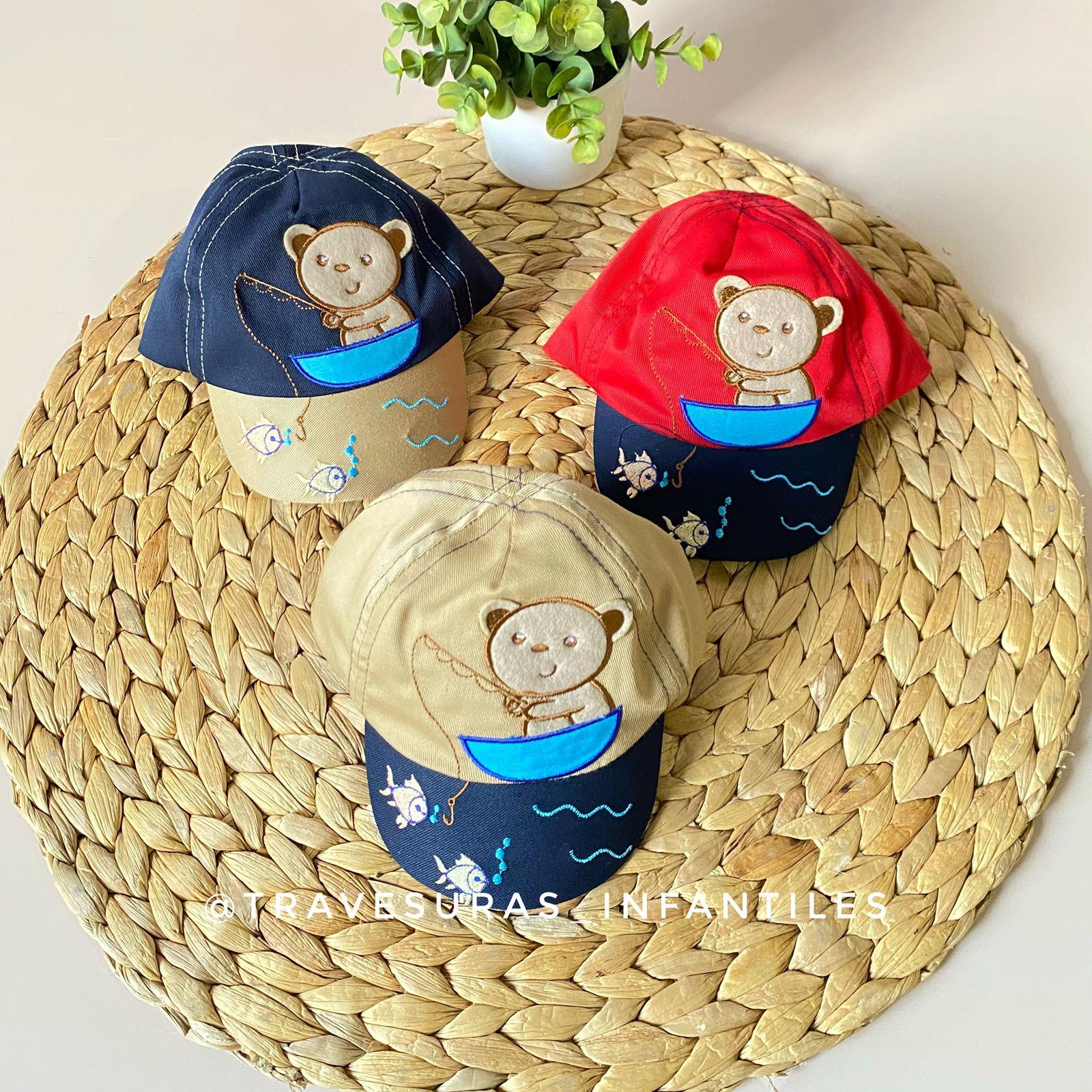 Gorra Bordada Oso Pescador