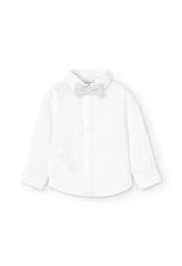 Camisa Manga Larga Blanca Corbatin Boboli