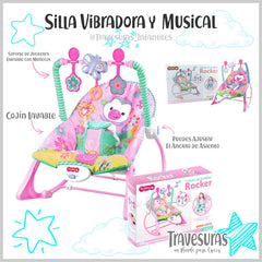 Silla Mecedora Rocker Monkey Rosa Travesuras Infantiles