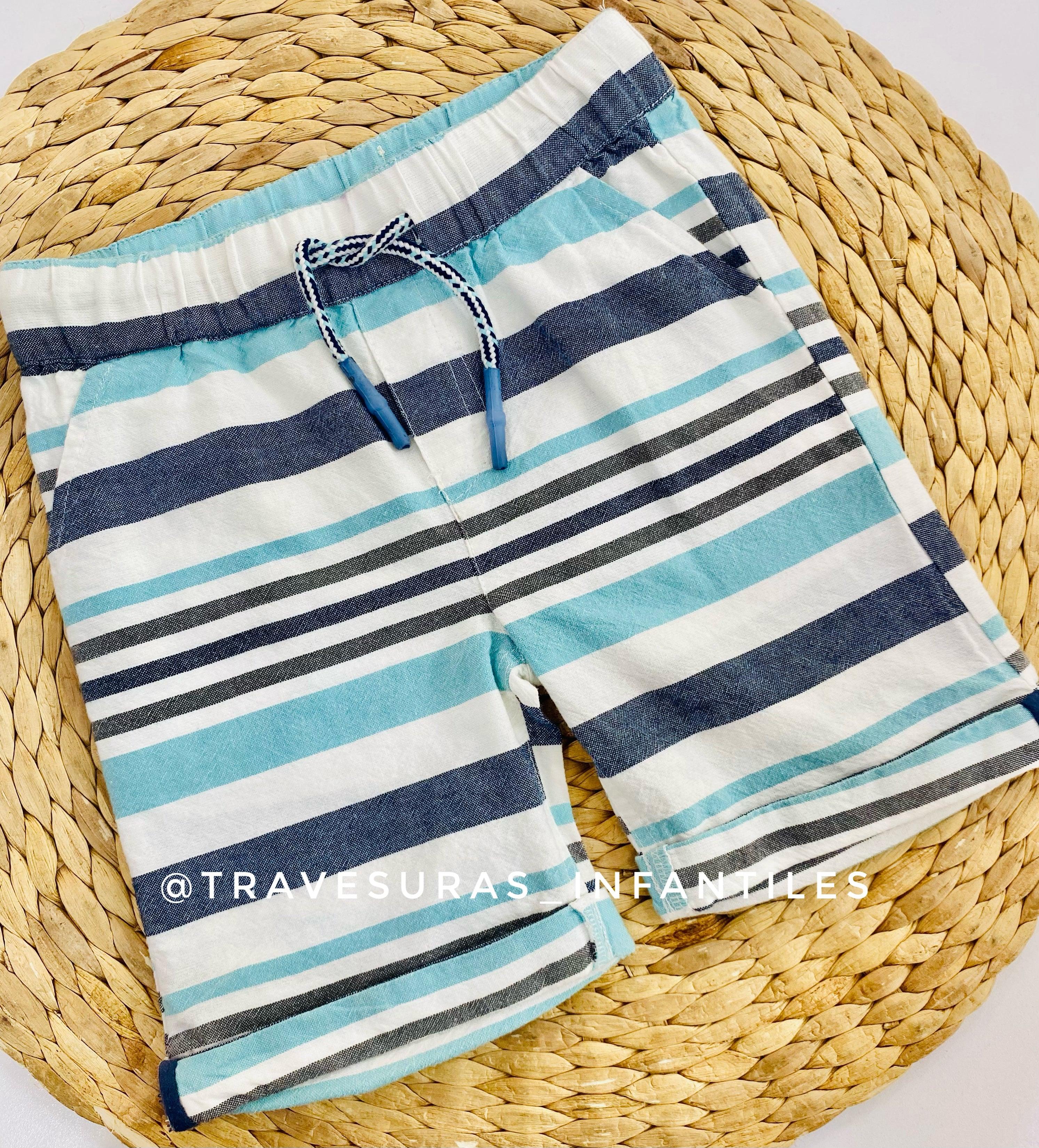 Bermuda Rayas Azul Zippy ZIPPY