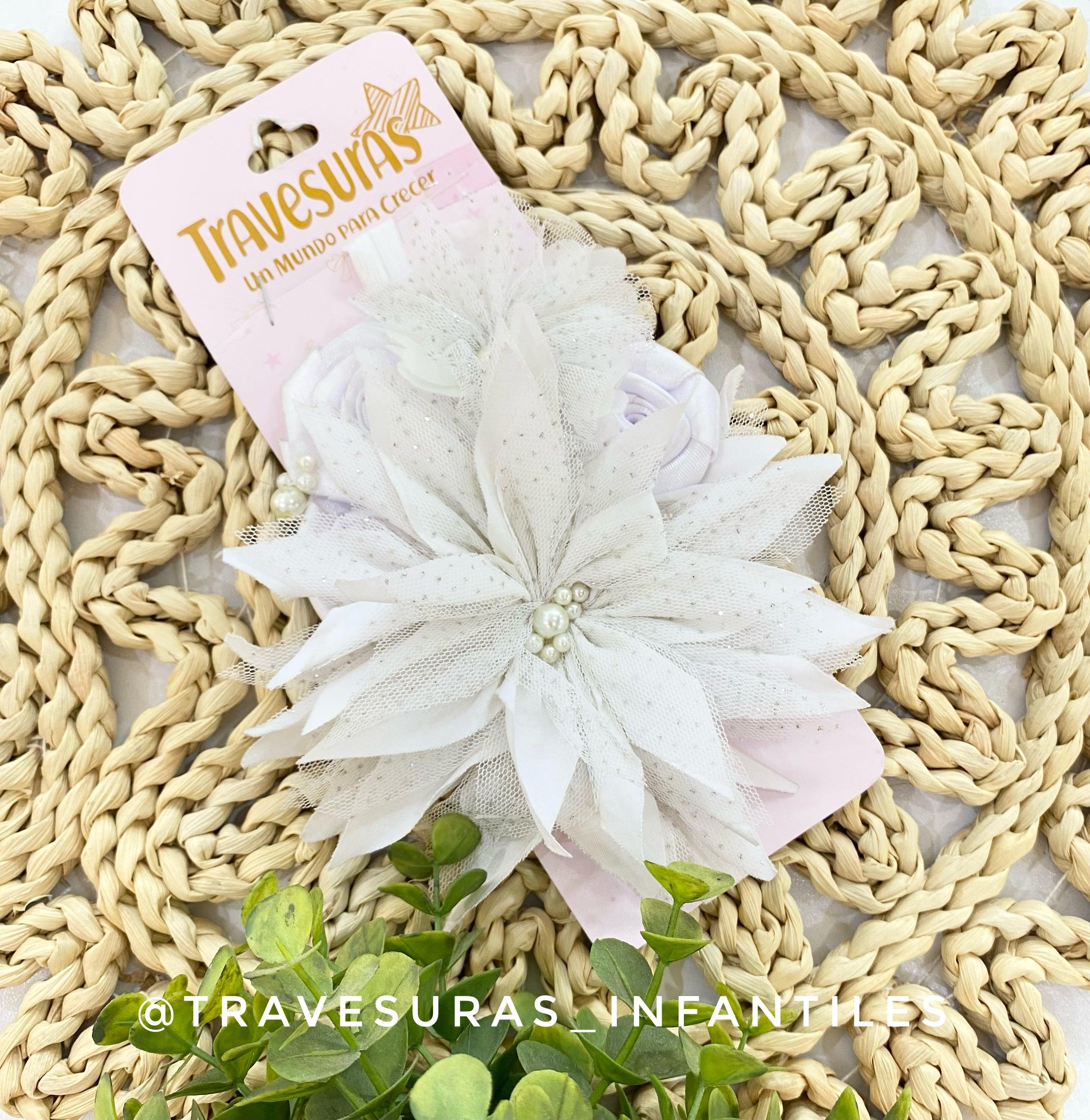 Balaca Cintillo Flor Blanca Lilo