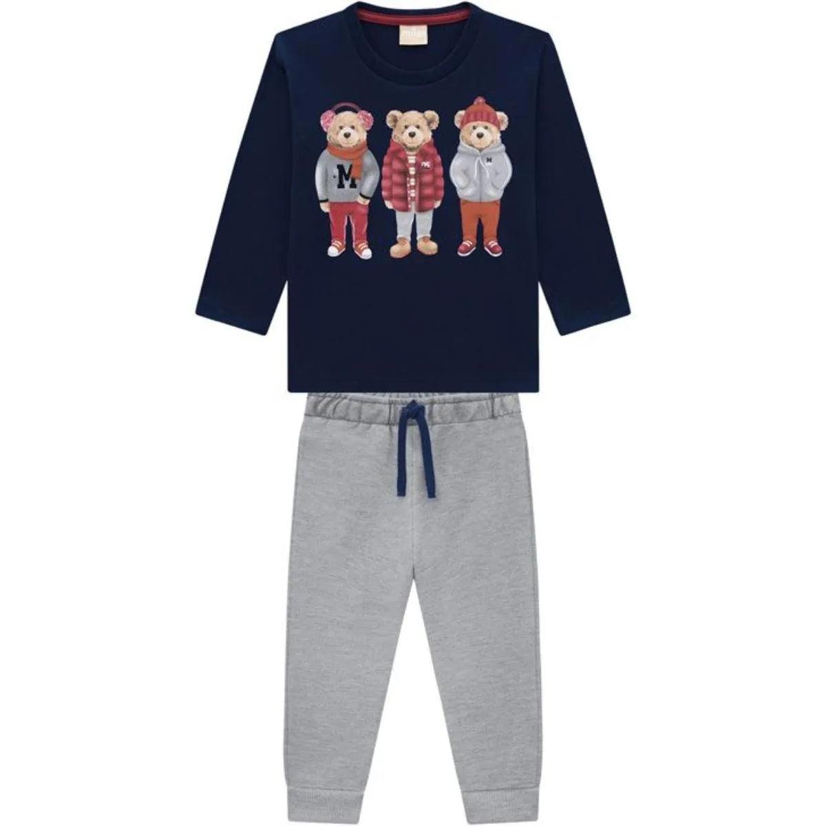 Conjunto Sudadera Osos Azul