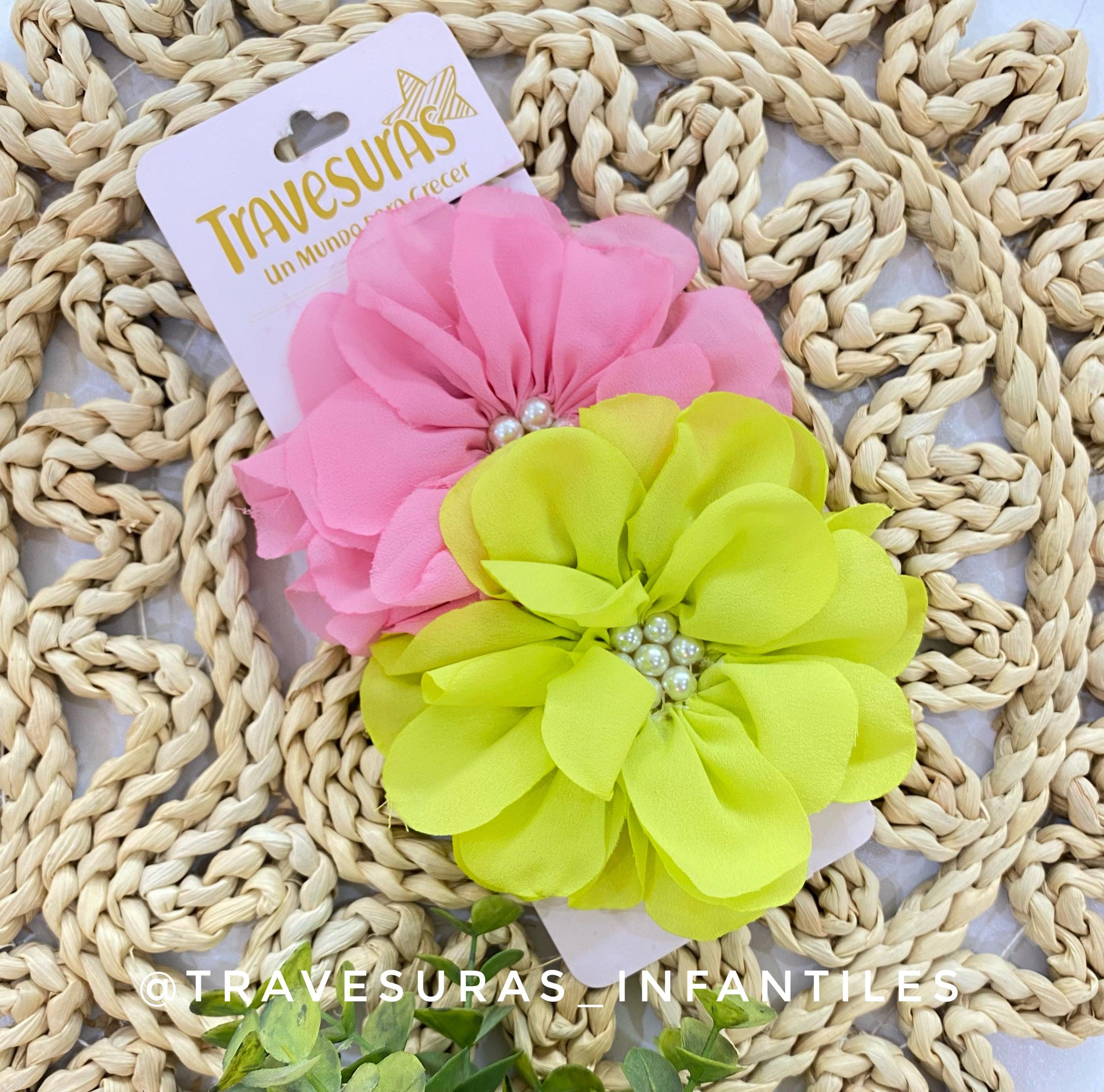 Balaca Cintillo Rosas Rosa y Limón Lilo