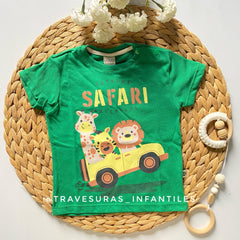 Camiseta Safari Adventure Auto verde