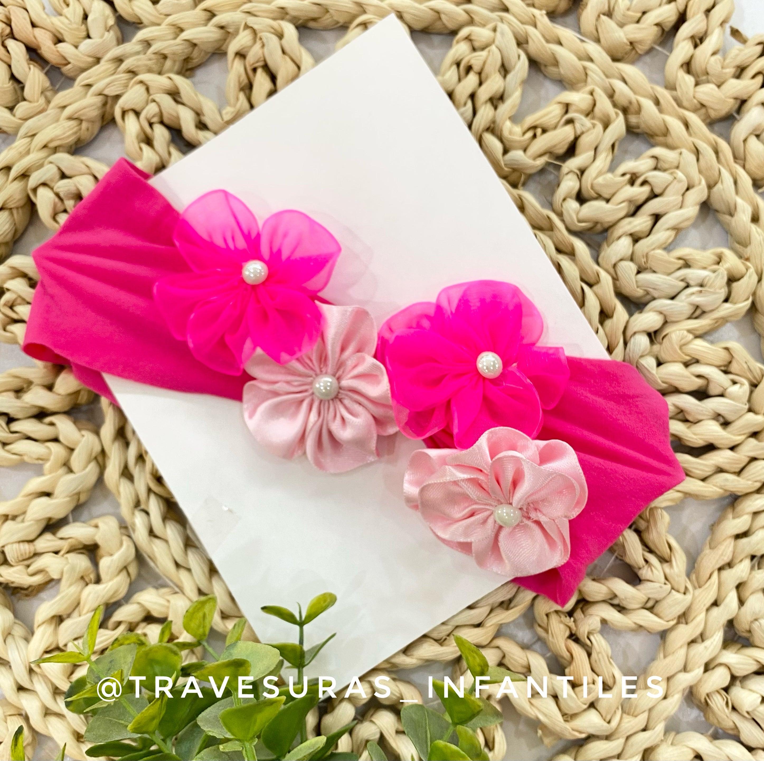 Balaca Flores Fucsia Neón