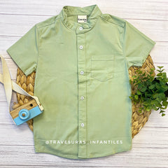 Camisa Manga Corta Para Niño verde