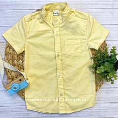Camisa Manga Corta Para Niño amarillo
