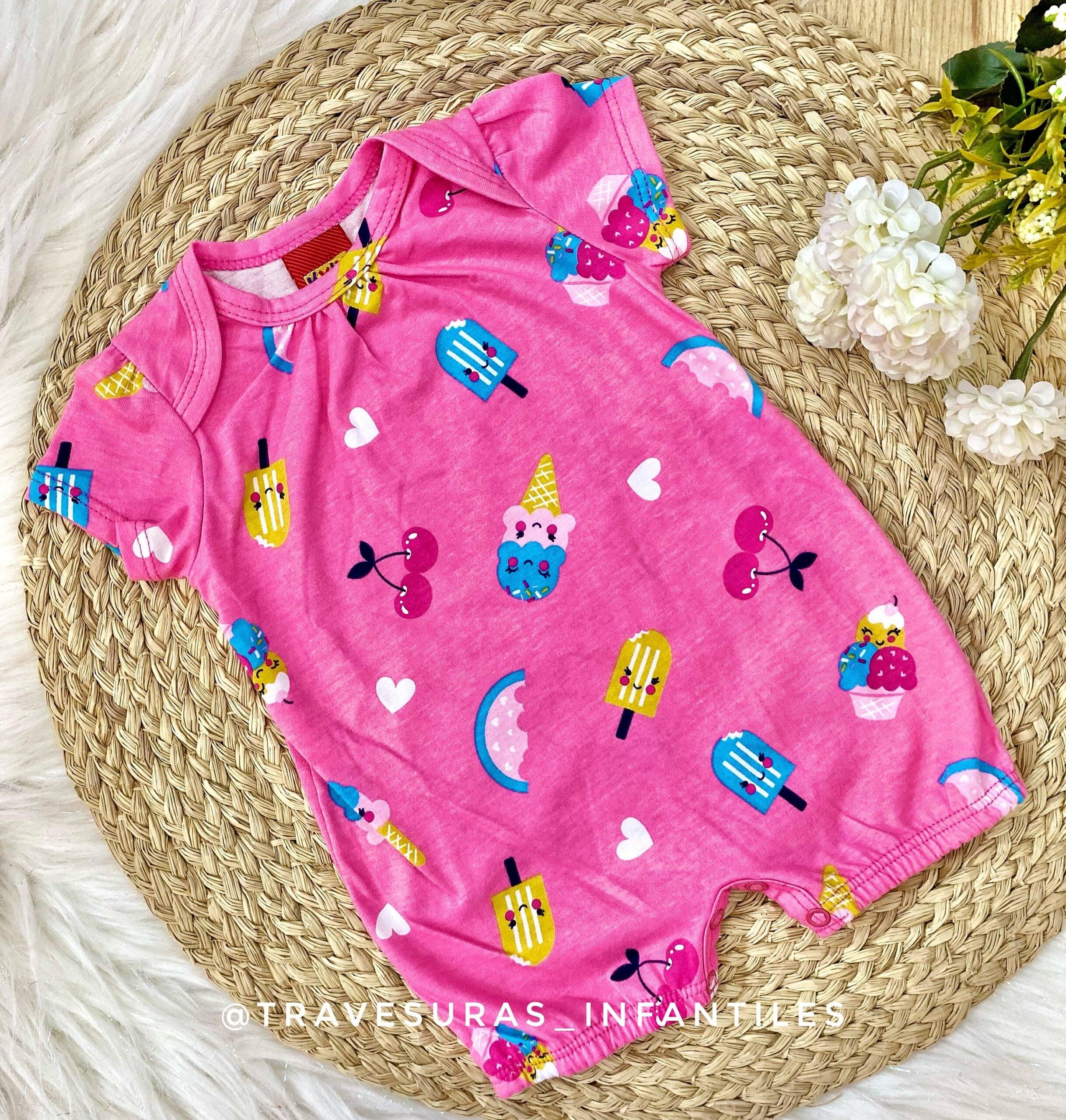 Mameluco Estampado Helados Fucsia