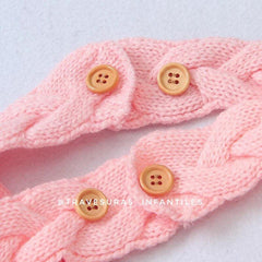 Body Tirantes Trenzado Tejido Rosa botones