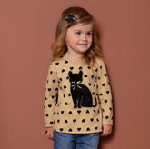 Blusa Puntos Gata Milon beige