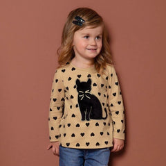 Blusa Puntos Gata Milon beige