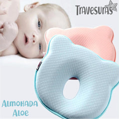 Almohada Para Bebé Ortopédica De Aloe Osito Colores