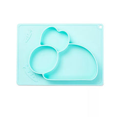 Plato En Silicona Conejo Aguamarina
