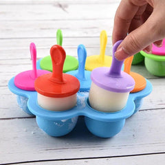 Molde Para Helados Silicona Baby Azul
