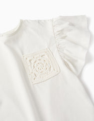 Blusa Detalle Crochet Blanco Zippy Modelo