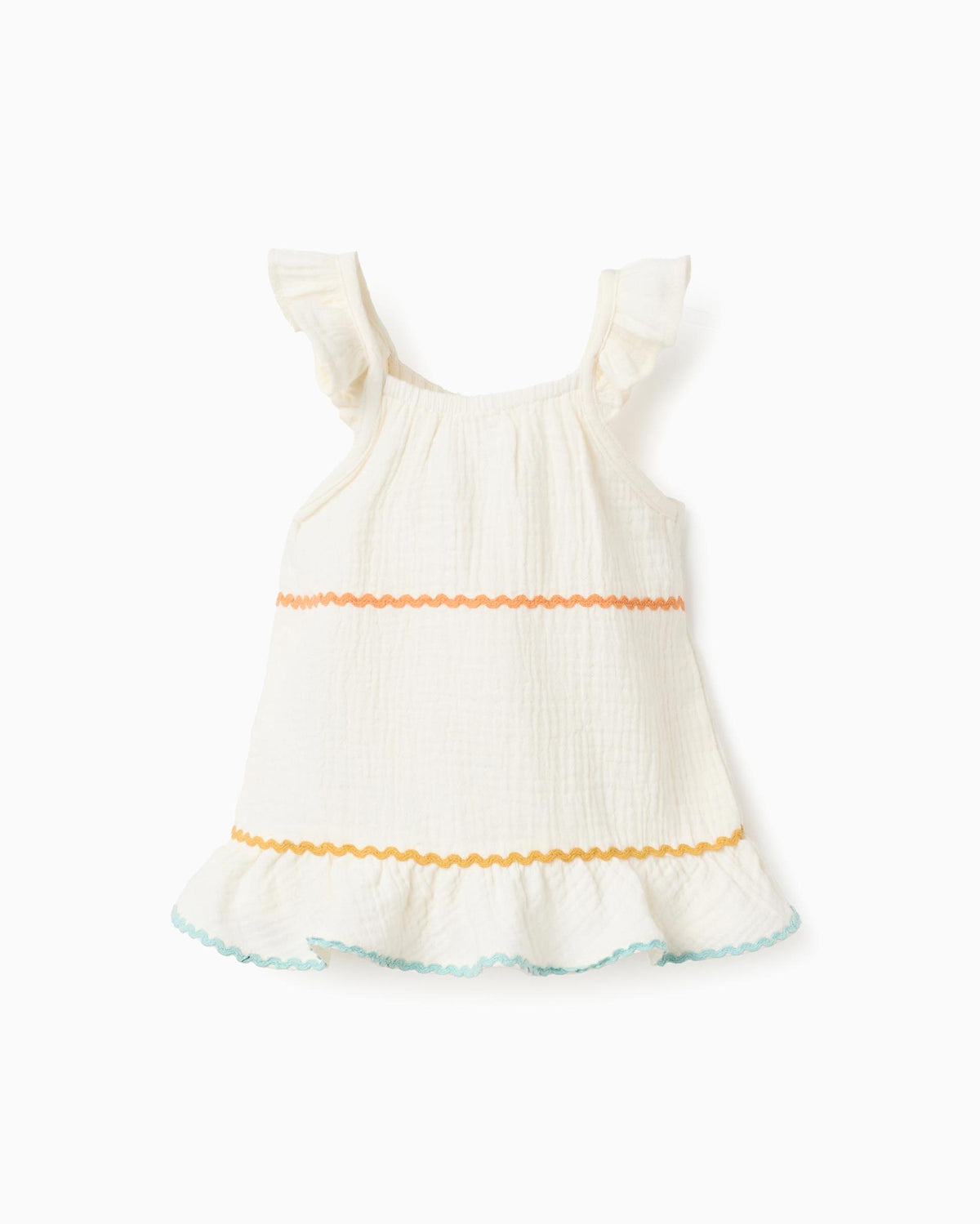 Blusa Bordado Rayas Beige Zippy estilo