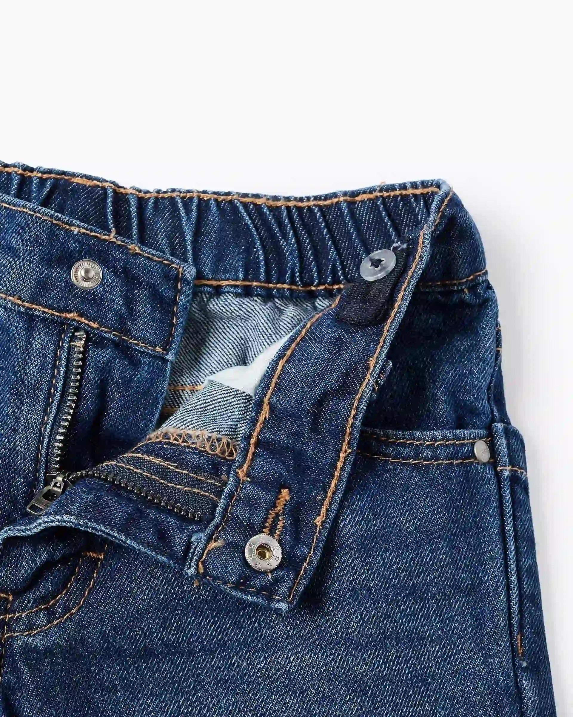 Bermuda Bolsillos Denim Oscuro Zippy DETALLE