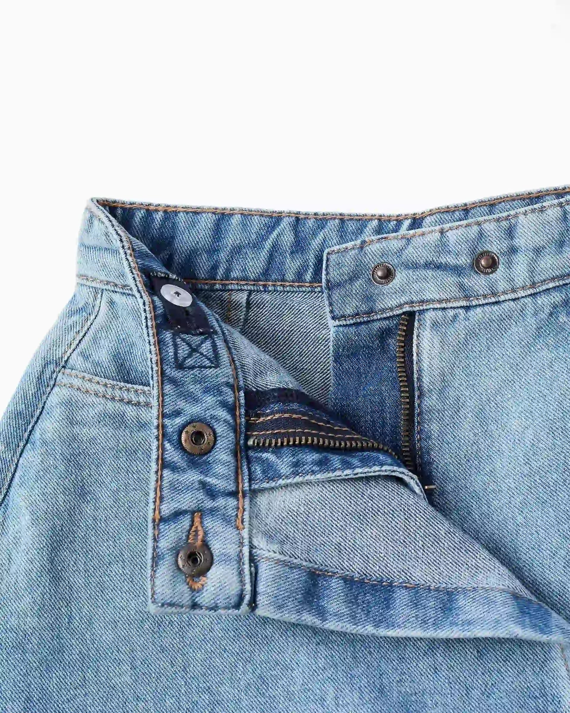 Falda Short Flecos Denim Claro Zippy diseño