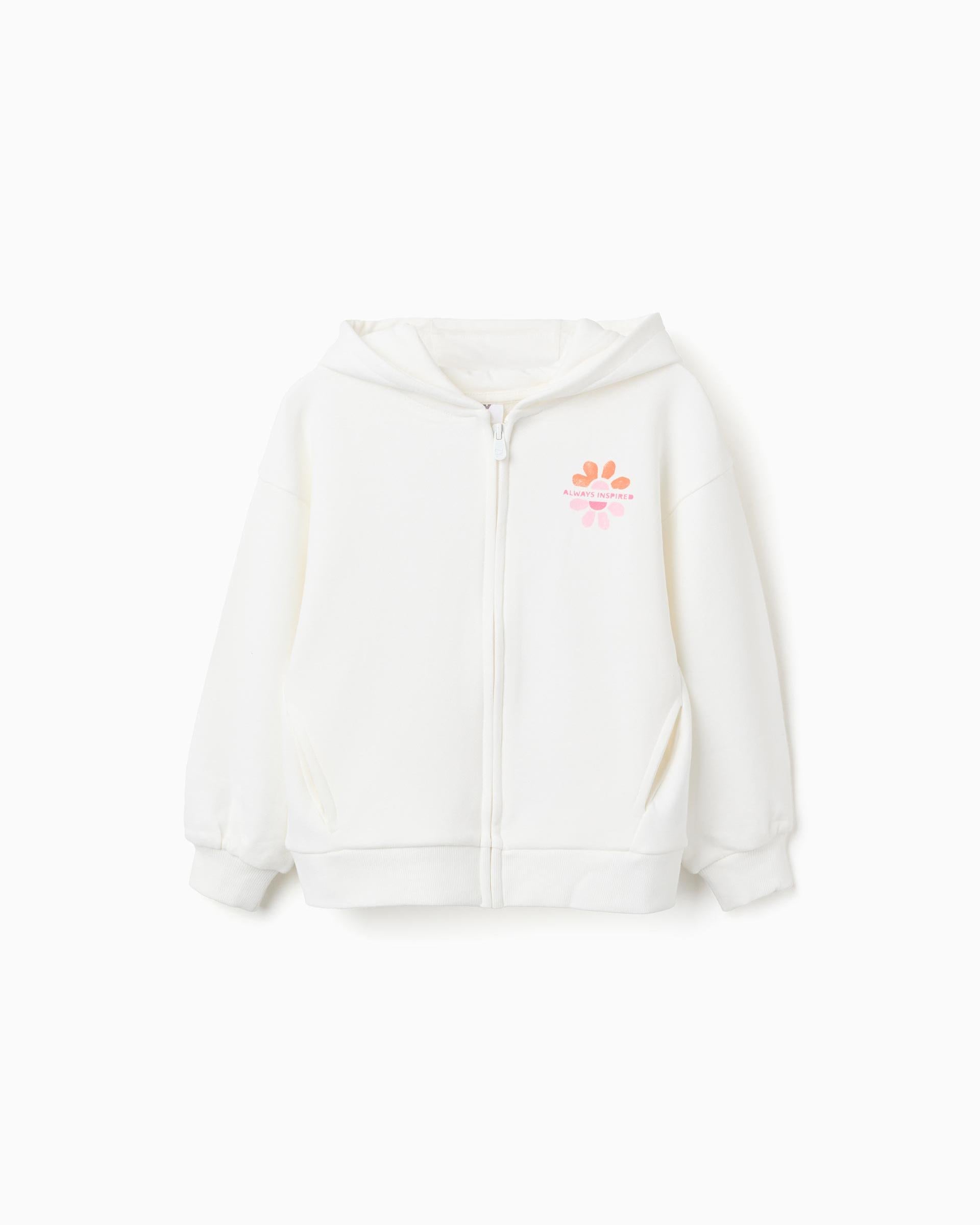 Chaqueta Sudadera Always Inspired Blanco Zippy