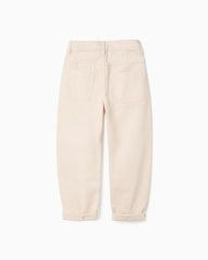 Pantalón Sarga Detalle Bordado Beige Zippy