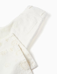 Pantalón Detalle Bota Ojalillo Blanco Zippy detalle 