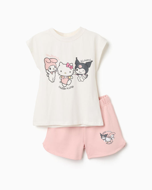 Conjunto Short Hello Kitty Rosa Zippy