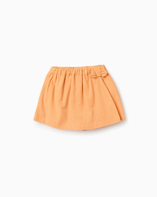 Falda Short Resorte Moño Naranja Zippy