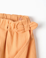 Falda Short Resorte Moño Naranja Zippy