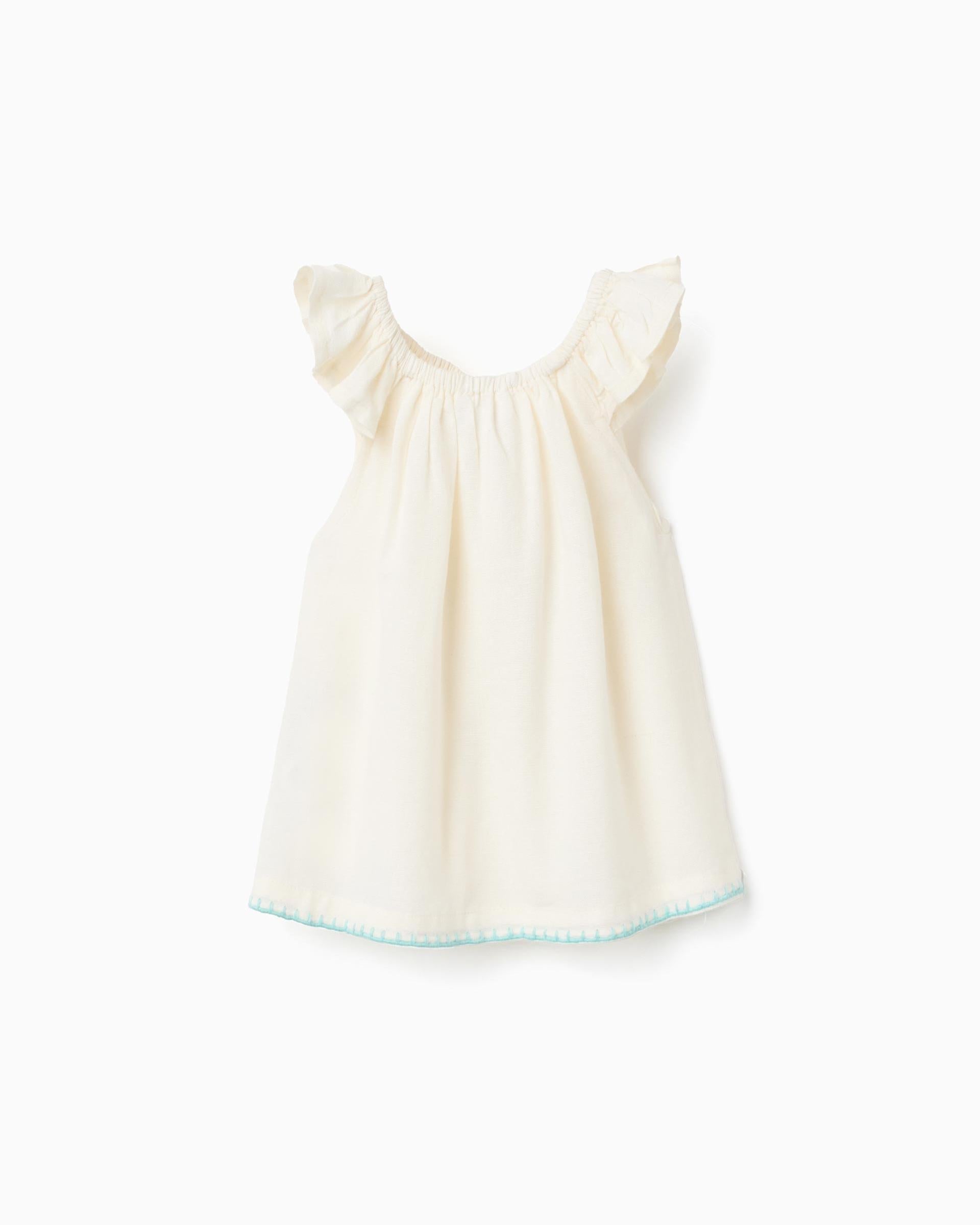 Blusa Bordado Flor Beige Zippy ESTILO