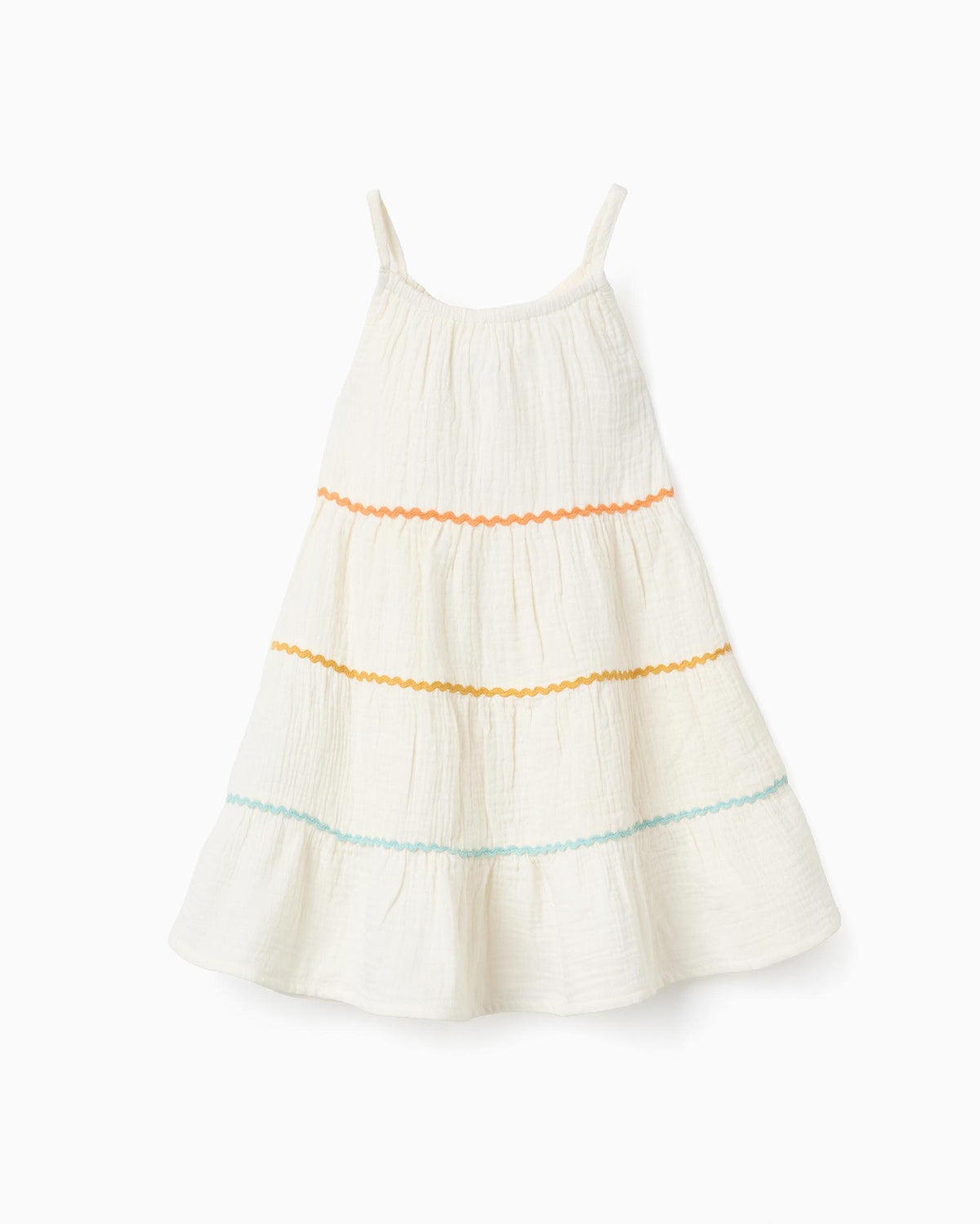 Vestido Bambula Detalle Lineas Beige Zippy