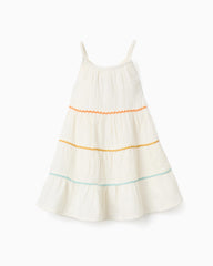Vestido Bambula Detalle Lineas Beige Zippy