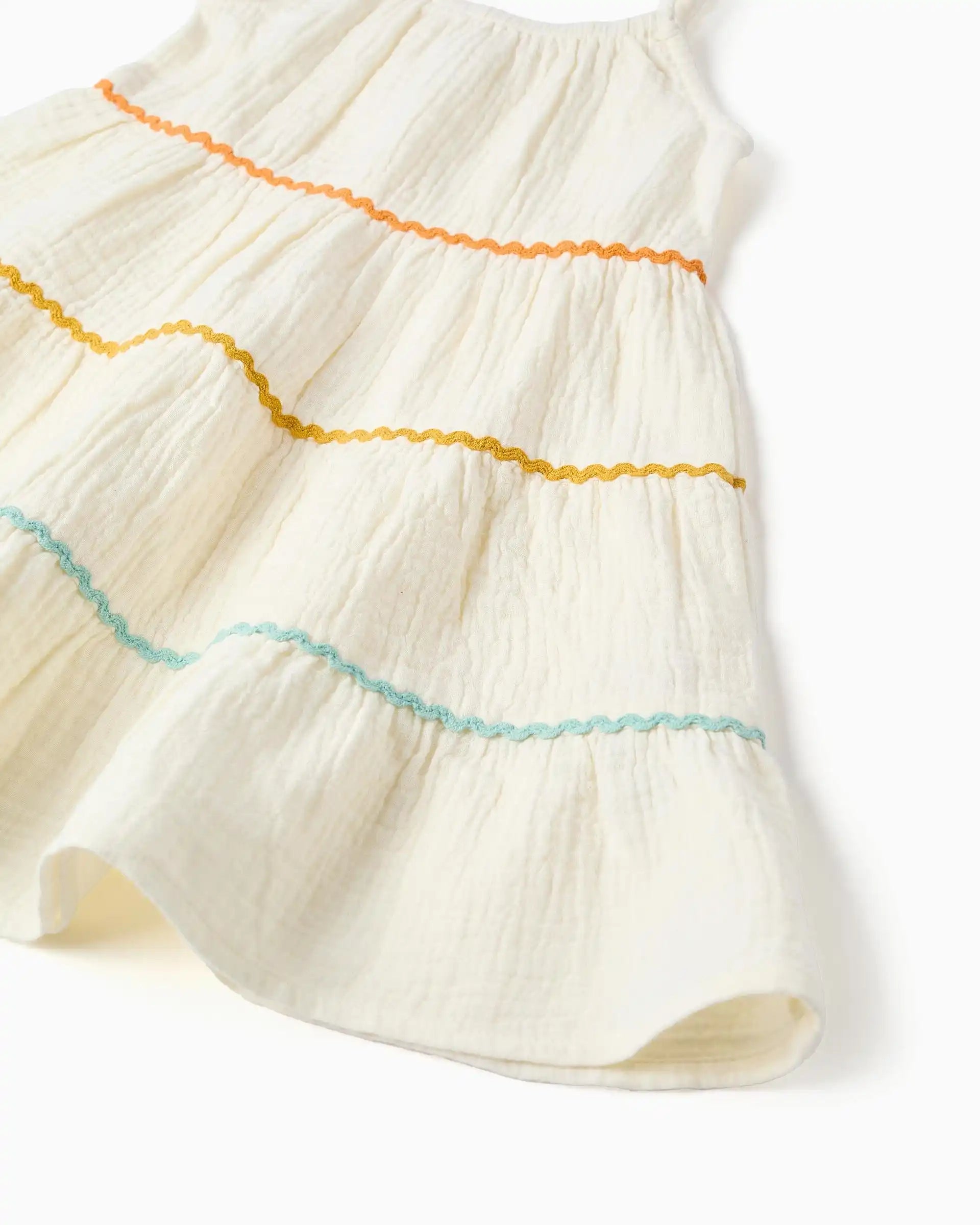 Vestido Bambula Detalle Lineas Beige Zippy estilo