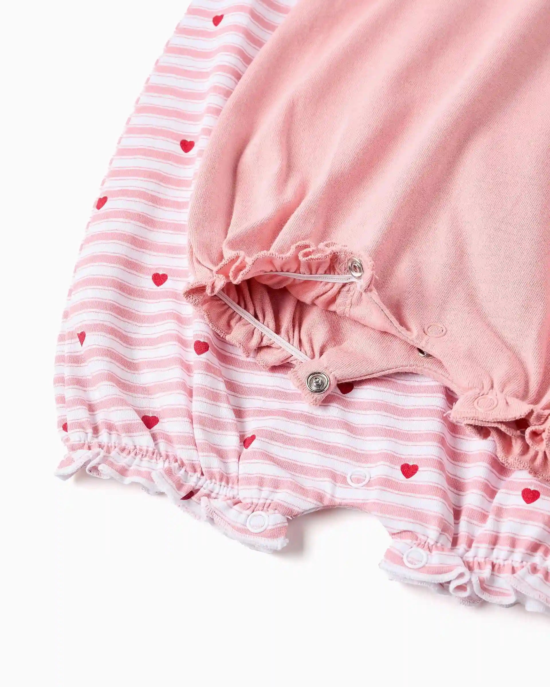 Set 2 Peleles Fresas Corazones Rosa ZippY USO