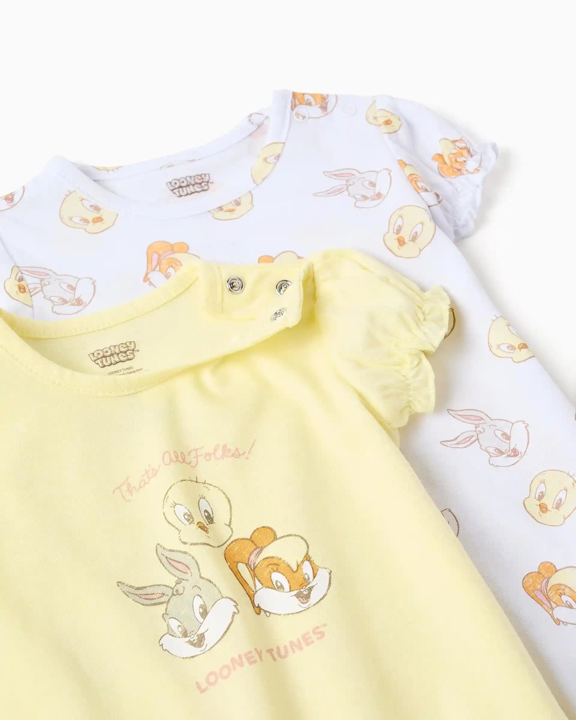 Set 2 Peleles Looney Tunes Amarillo Zippy detalle