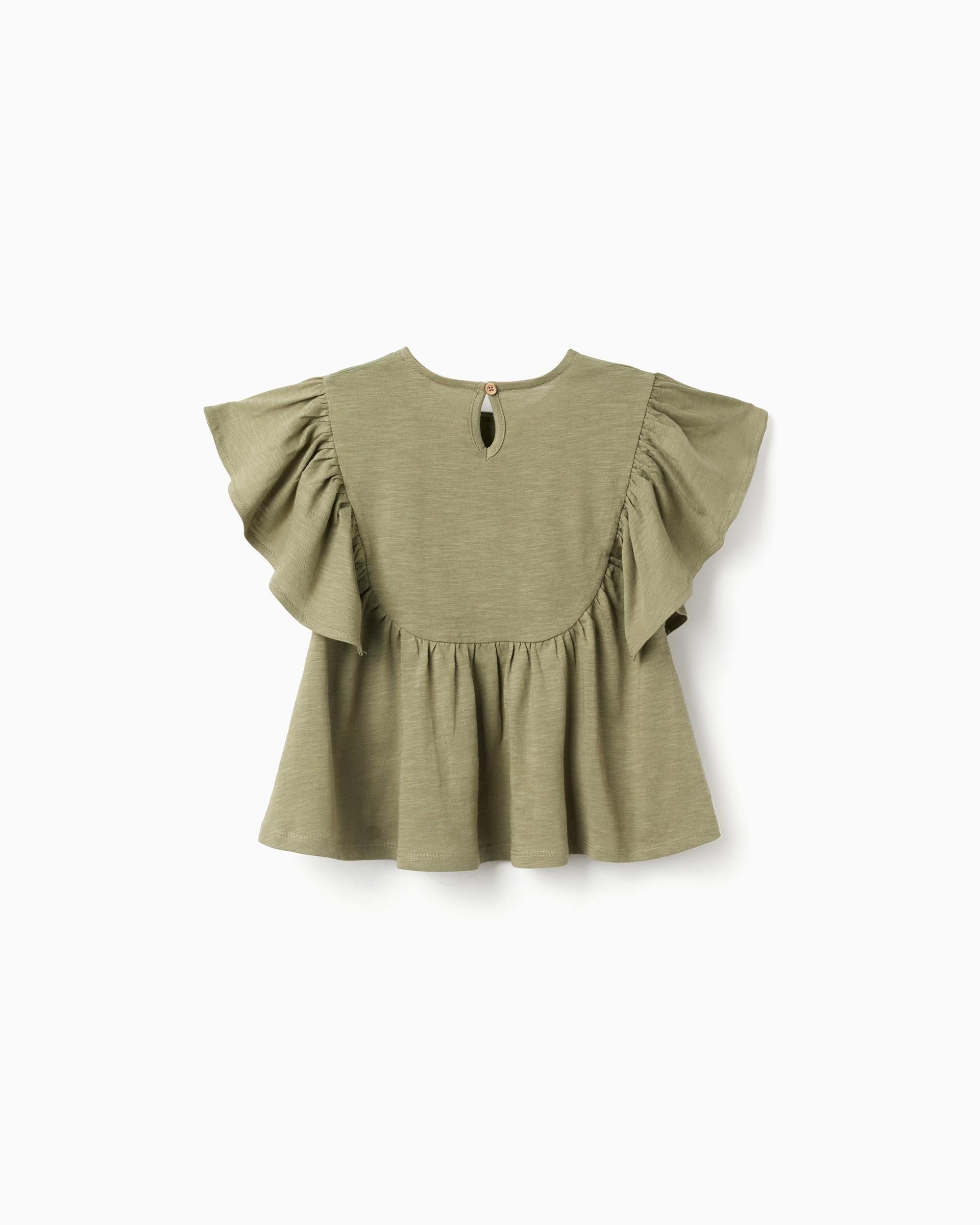 Blusa Volantes Verde Oscuro Zippy ESTILO