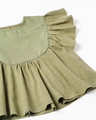 Blusa Volantes Verde Oscuro Zippy DETALLE
