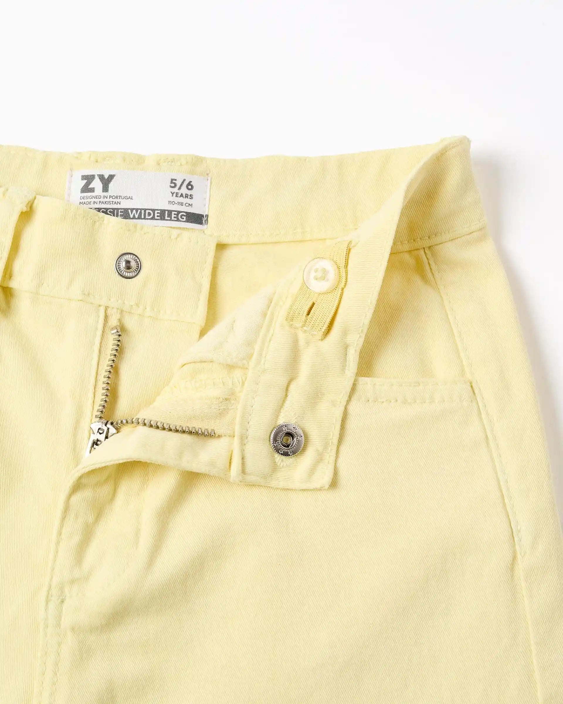 Pantalón Bota Recta Amarillo Zippy  DETALLE