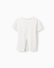 Blusa Detalle Relieve Flores Blanco Zippy uso