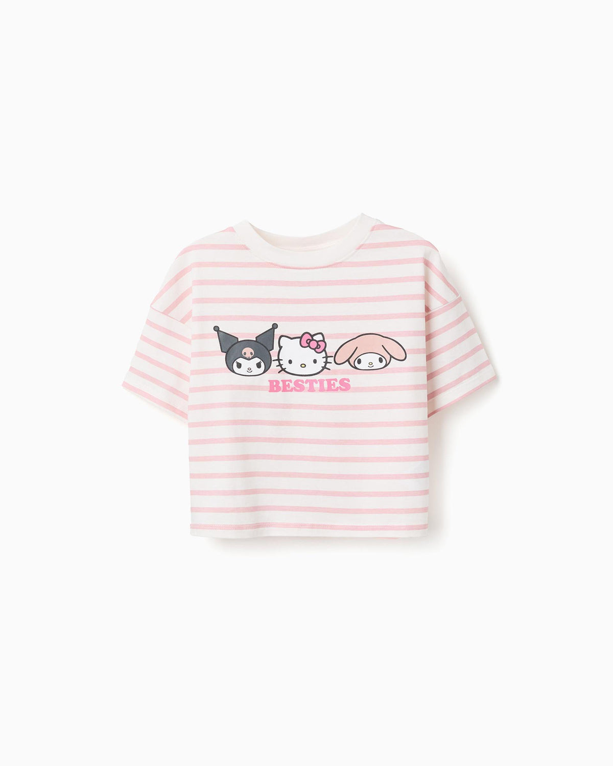 Blusa Estampado Hello Kity Besties Rosa Zippy