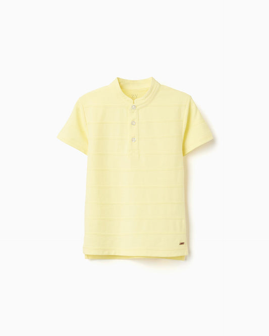 Camiseta Cuello Mao Rayas Amarillo Zippy 