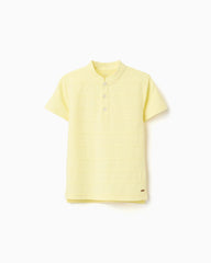 Camiseta Cuello Mao Rayas Amarillo Zippy 