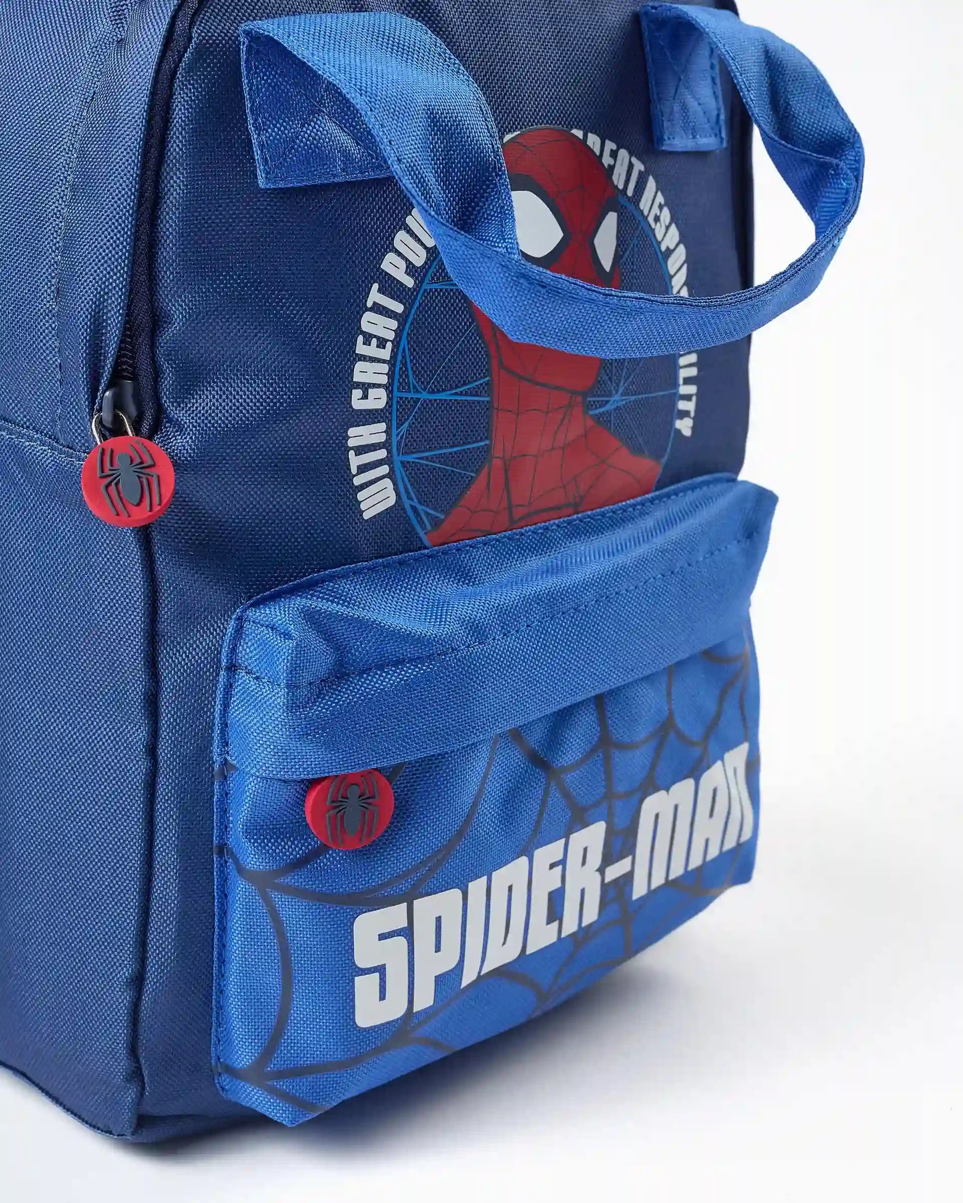 Morral Acolchado Spider-Man Navy Zippy detalle
