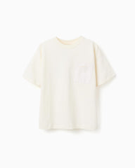 Camiseta Overzise Globo Bolsillo Beige Zippy