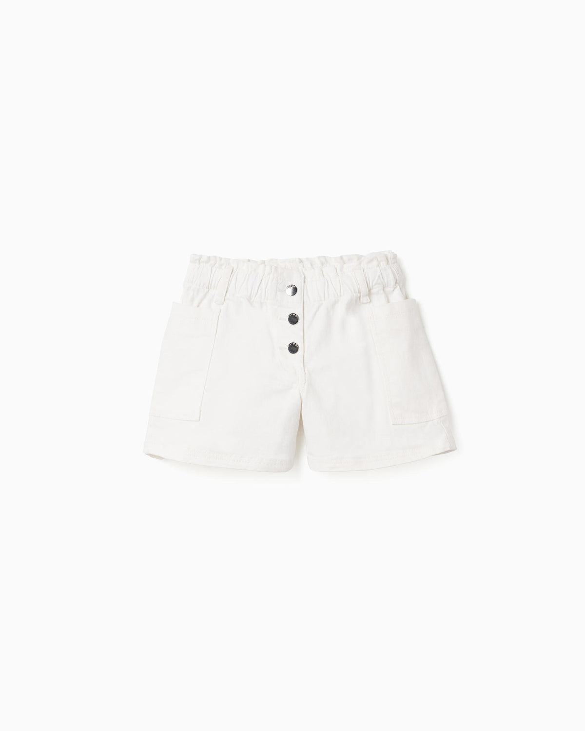 Short Botones Resortado Blanco Zippy