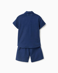 Conjunto Camisa y Bermuda Azul Navy Zippy