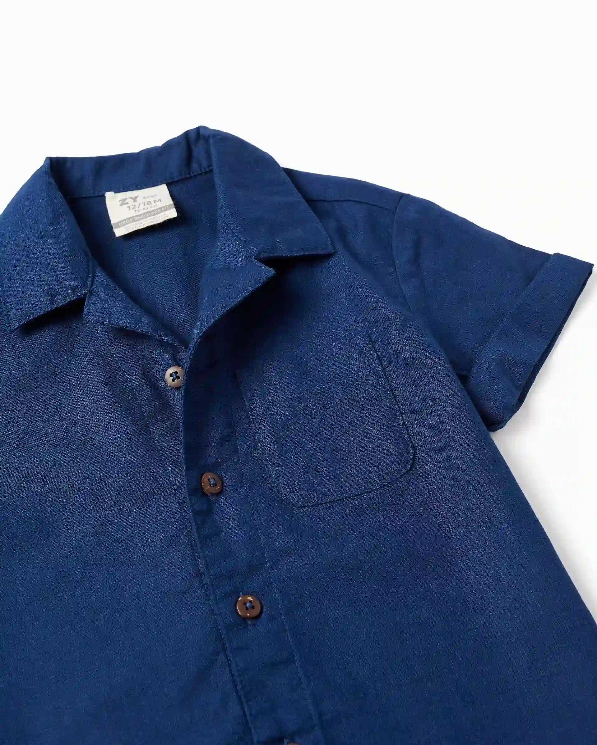 Conjunto Camisa y Bermuda Azul Navy Zippy detalle