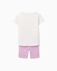 Conjunto Short Estampado Lila Zippy estilo
