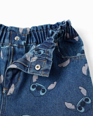 Short Estampado Stitch Denim Zippy detalles 