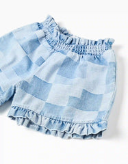 Short Combinado Cuadros Denim Zippy